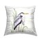 Beach Bird Elegant Heron Decorative Printed Throw Pillow Design by Elena Vladykina, 18 x 7 x 18